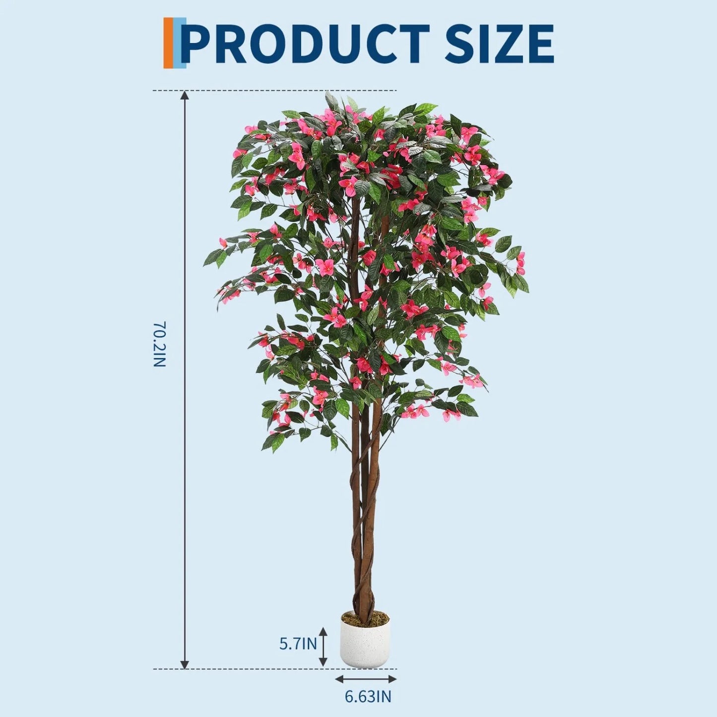 HiMISSCN Artificial Bougainvillea Tree in Pot