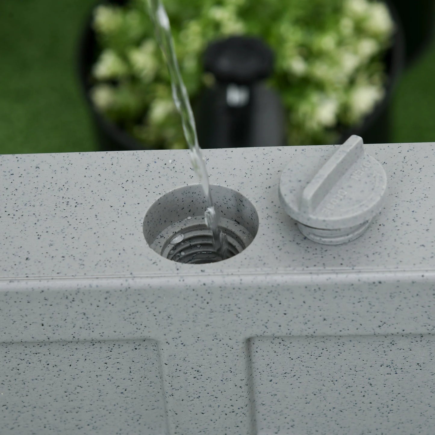 Outsunny Patio Umbrella Base With Wheels Water Or Sand Filled