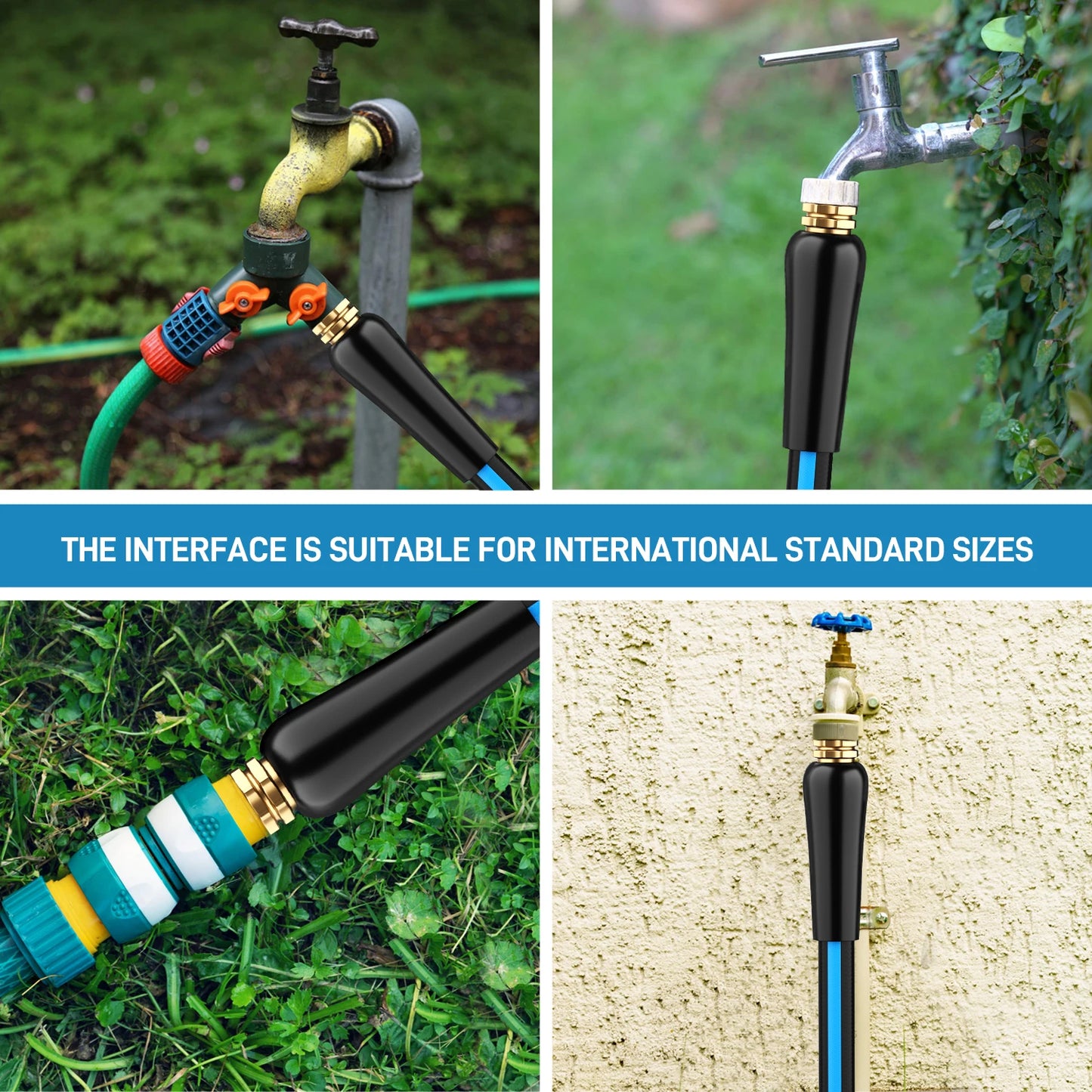 GardenJoy Heavy-Duty PVC Garden Hose For Outdoor Watering