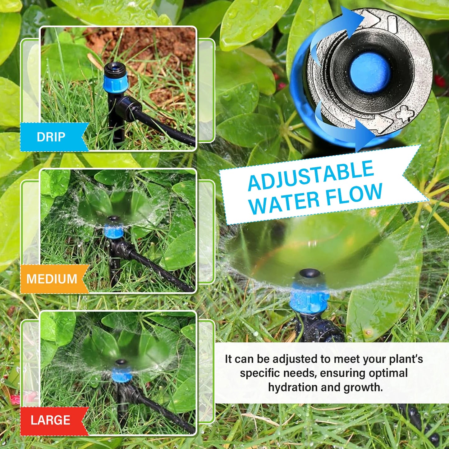 Drip Irrigation Kit for Garden Plants With Hose And Emitters