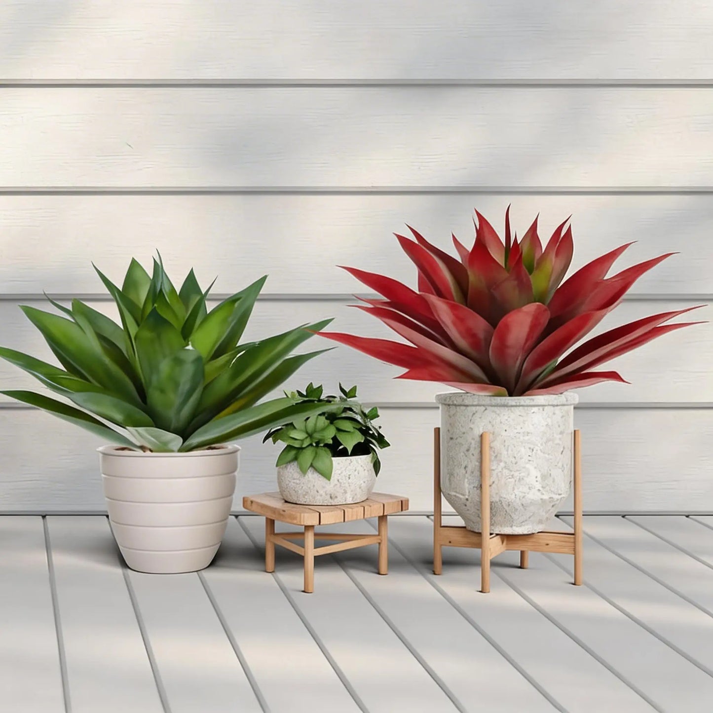 HiMISSCN Artificial Agave Succulent Plants For Indoor Outdoor Decor