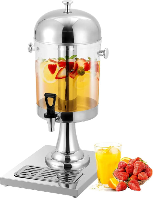 Stainless Steel Beverage Dispenser With Ice Core And Stand