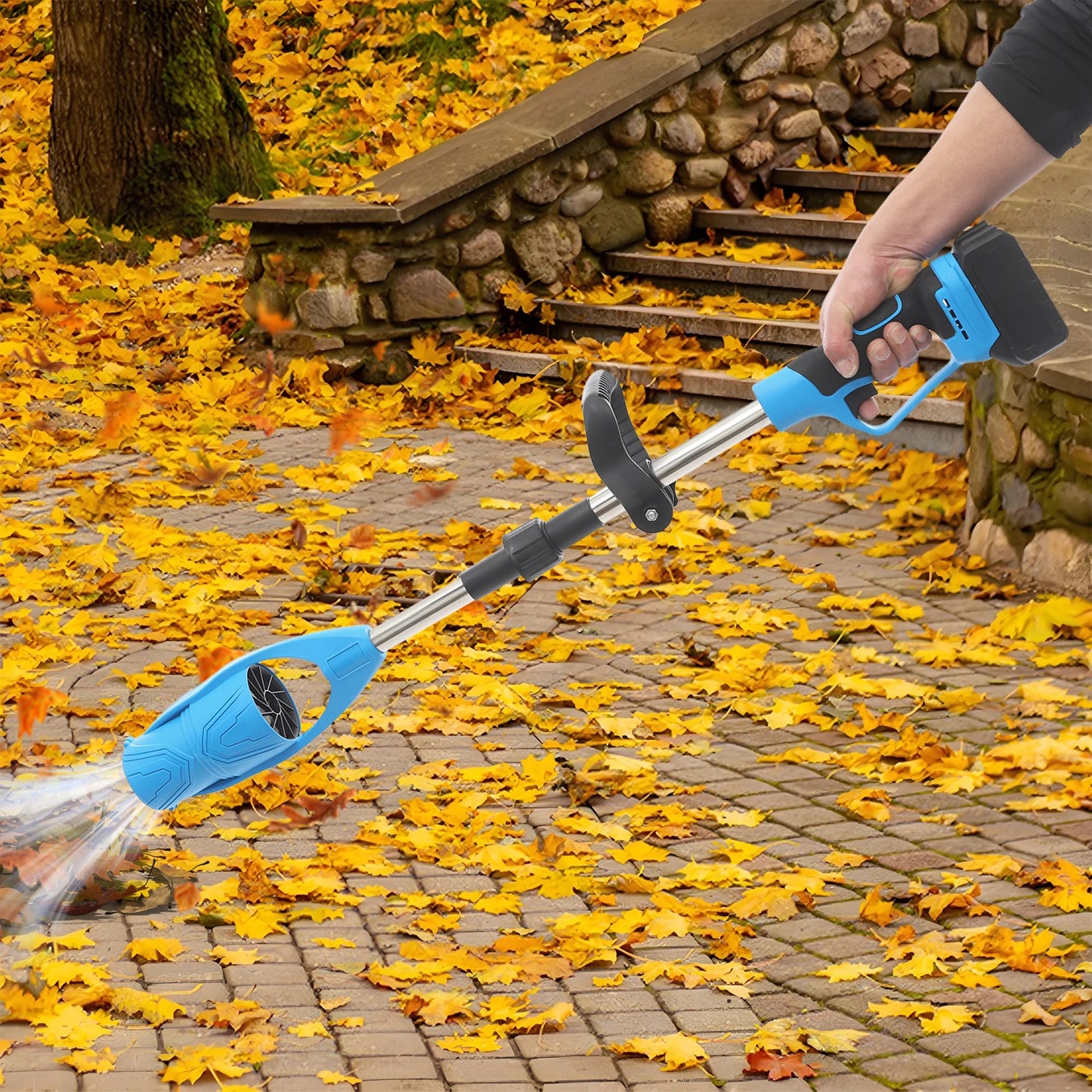 21V Cordless Leaf Blower, Lithium Battery Powered Leaf Blower, Electric Leaf Blower For Lawn Care