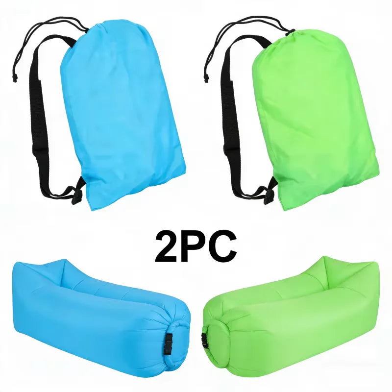 Inflatable Lounger Air Sofa Extra Thick Foldable Couch For Outdoor Camping Beach Patio Quick Inflation Home Furniture