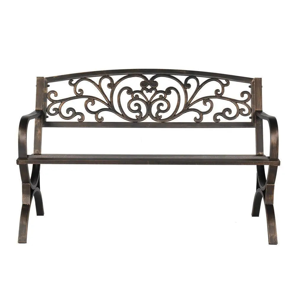 Unbranded Cast Iron 2 Person Patio Bench For Outdoor Use