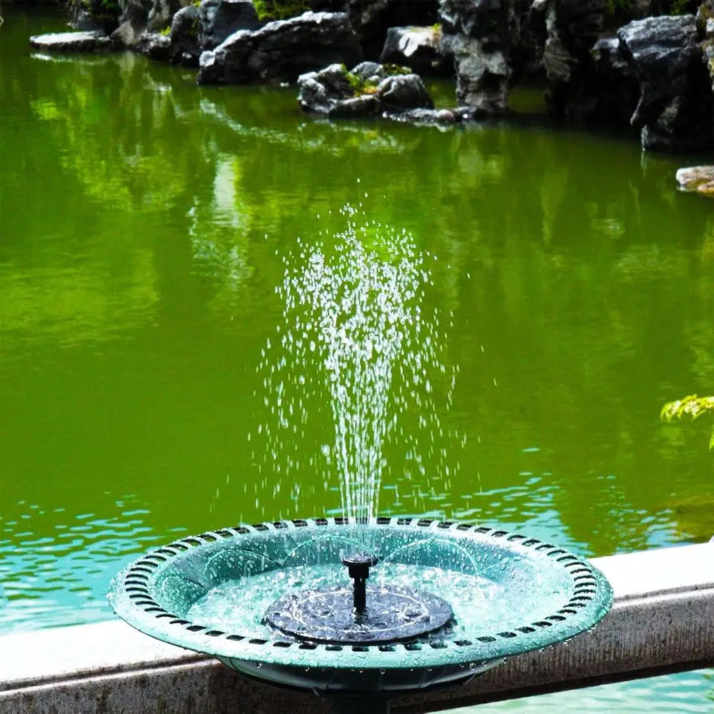 1.5W Floating Powered Water Fountain with 6 Nozzles and Mixer, for Outdoor Garden Pond Pool