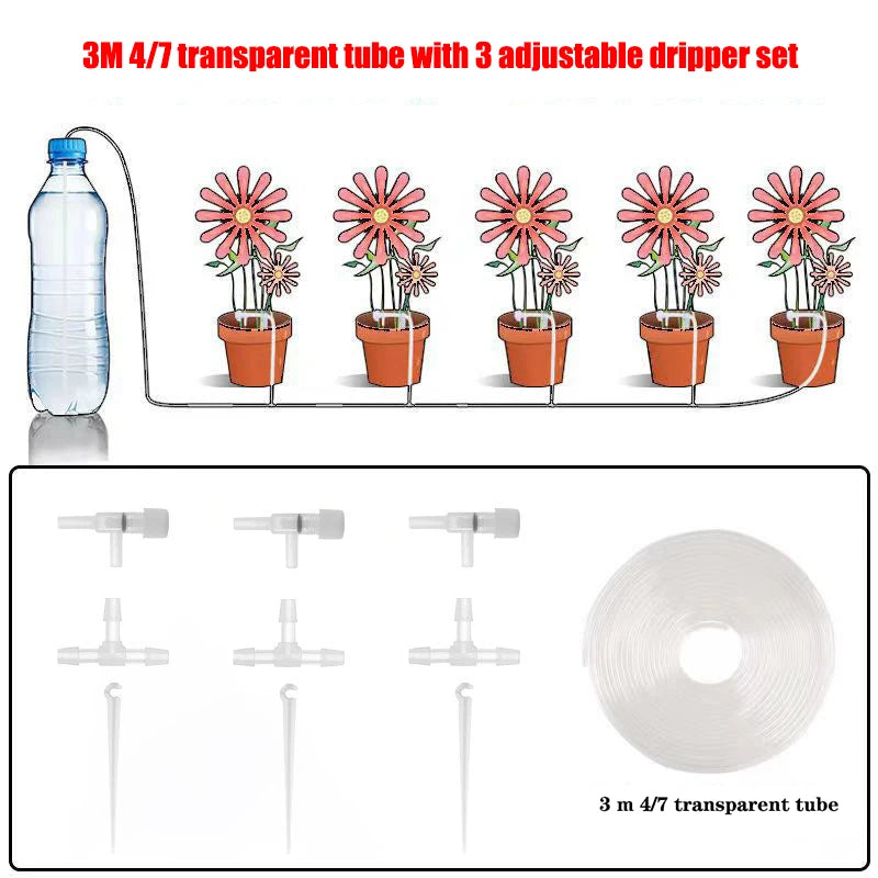 Drip Watering Kit With Regulating Valve Micro Dripper System
