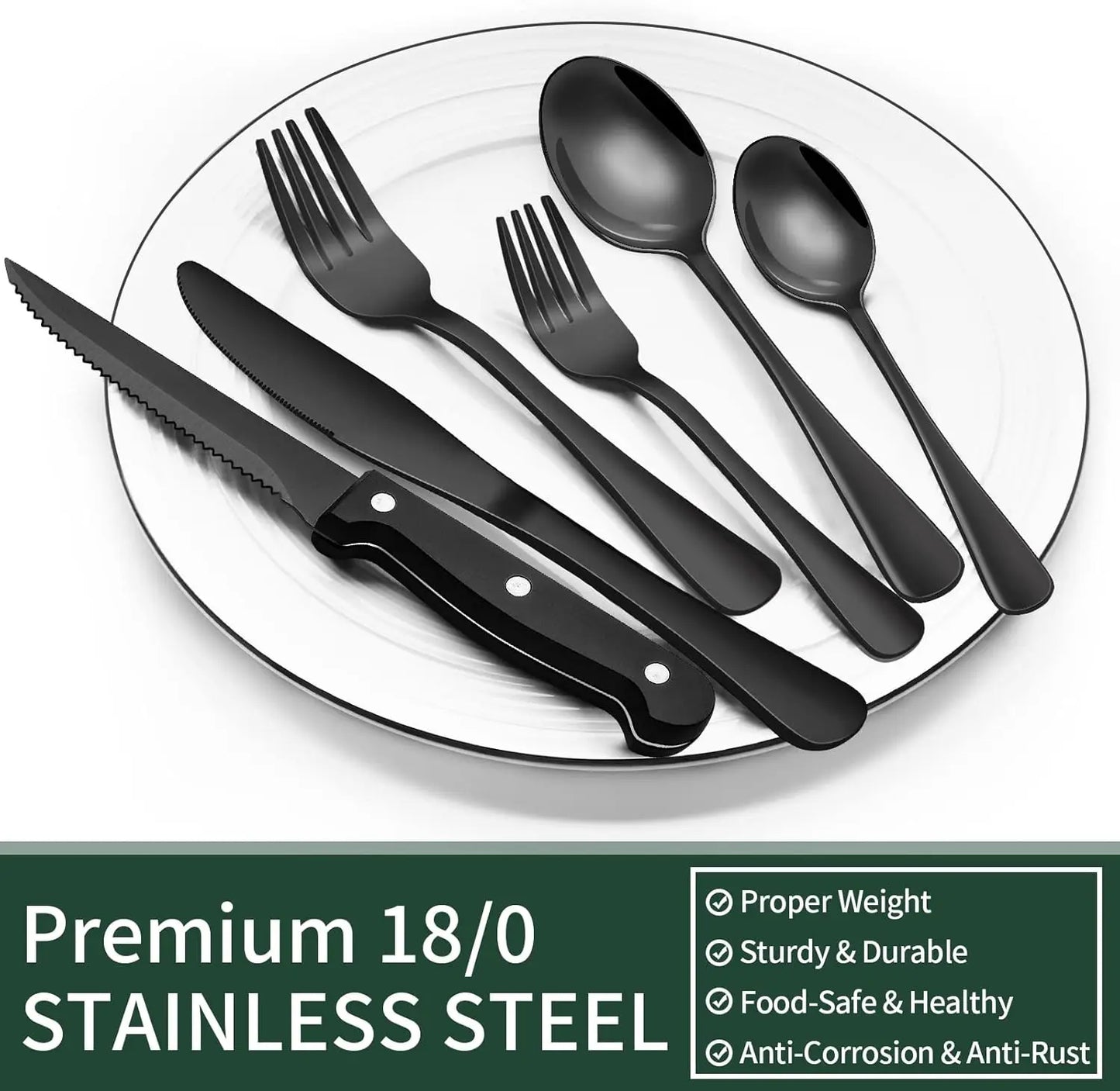 Stainless Steel Flatware Set For Everyday Dining And Entertaining