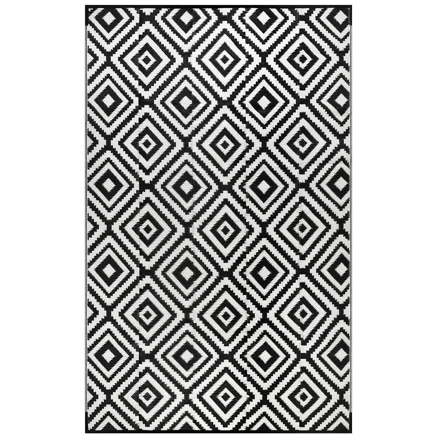 Waterproof Outdoor Plastic Straw Rugs Reversible Patio Rug For RV