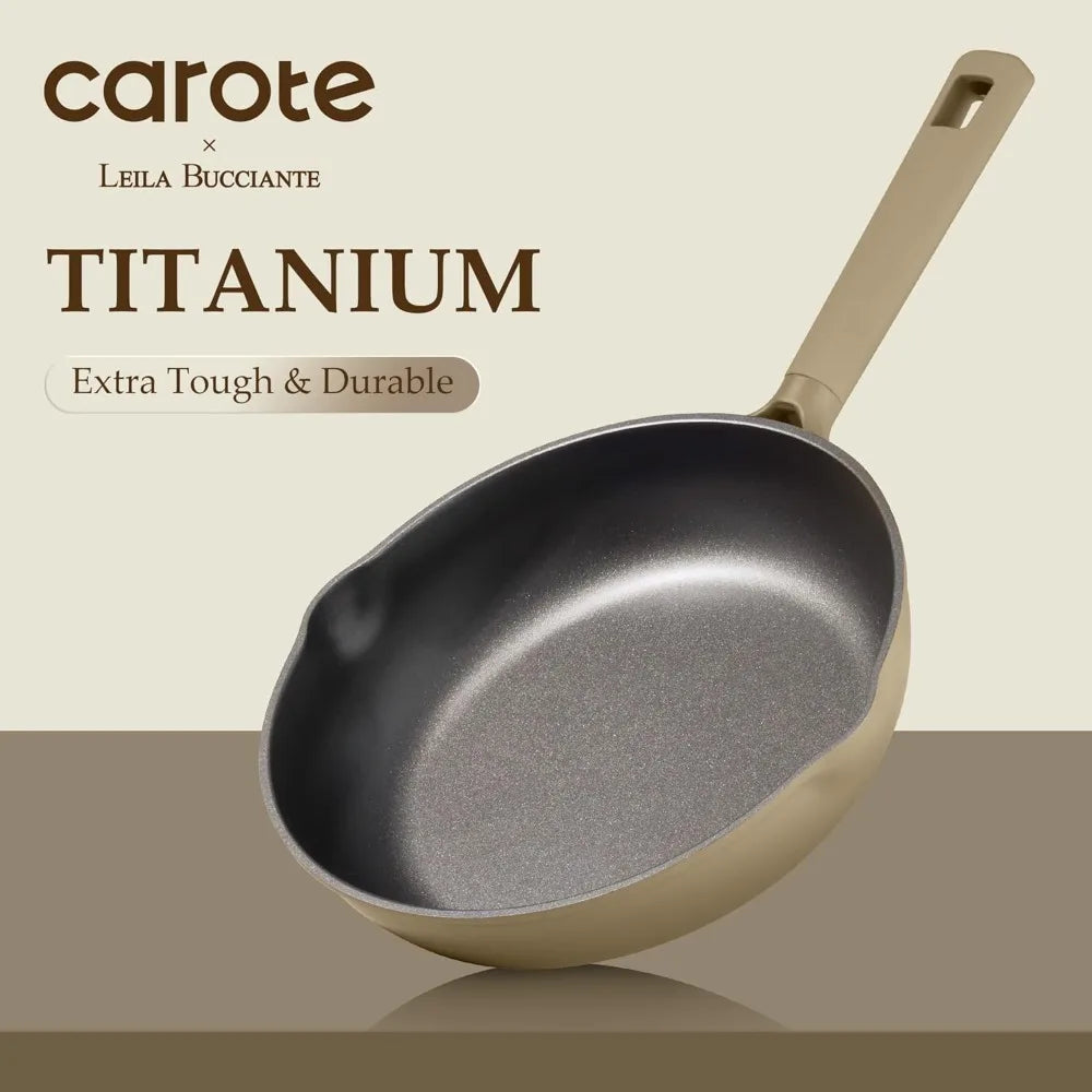 31PCS Pots and Pans Set, Nonstick Cookware Set Kitchen Non Stick Induction Titanium Cookware Non