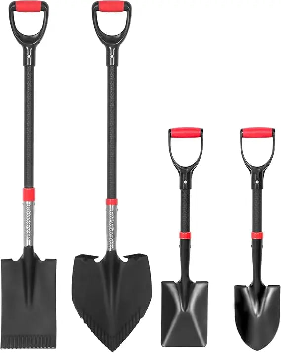 Steel Garden Shovel Set With D Grip Handles For Digging And Planting