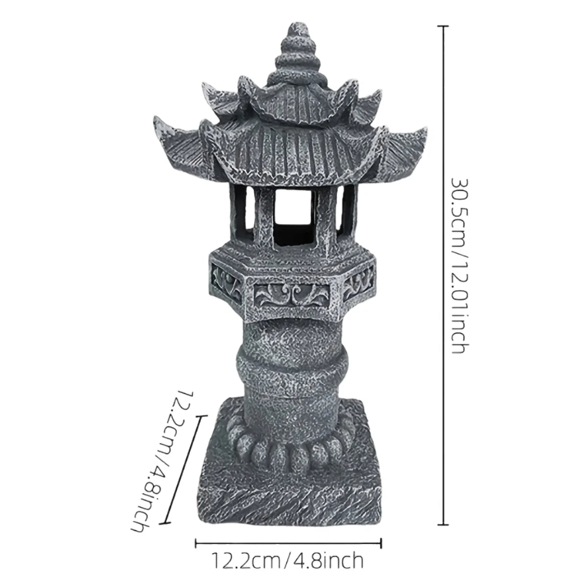 Pagoda Garden Statue Solar Powered Light, for Landscape Balcony, Outdoor Garden Zen Statue Light, Pagoda Stupa Zen Garden Decor Lawn Ornament, Garden, Patio, Porch Yard Art Ornament