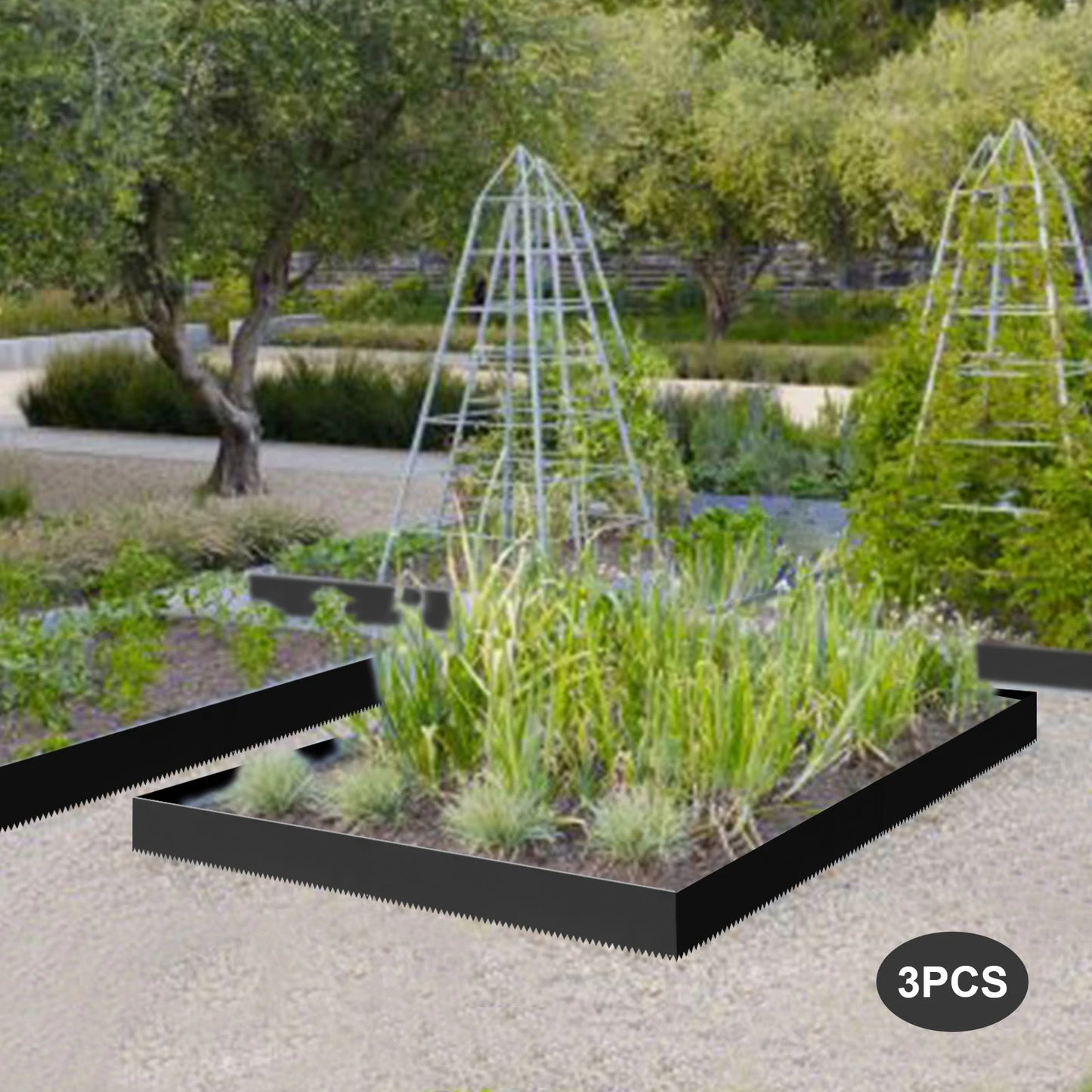 EcoBorder Steel Landscape Edging 3 Pack For Lawn And Garden