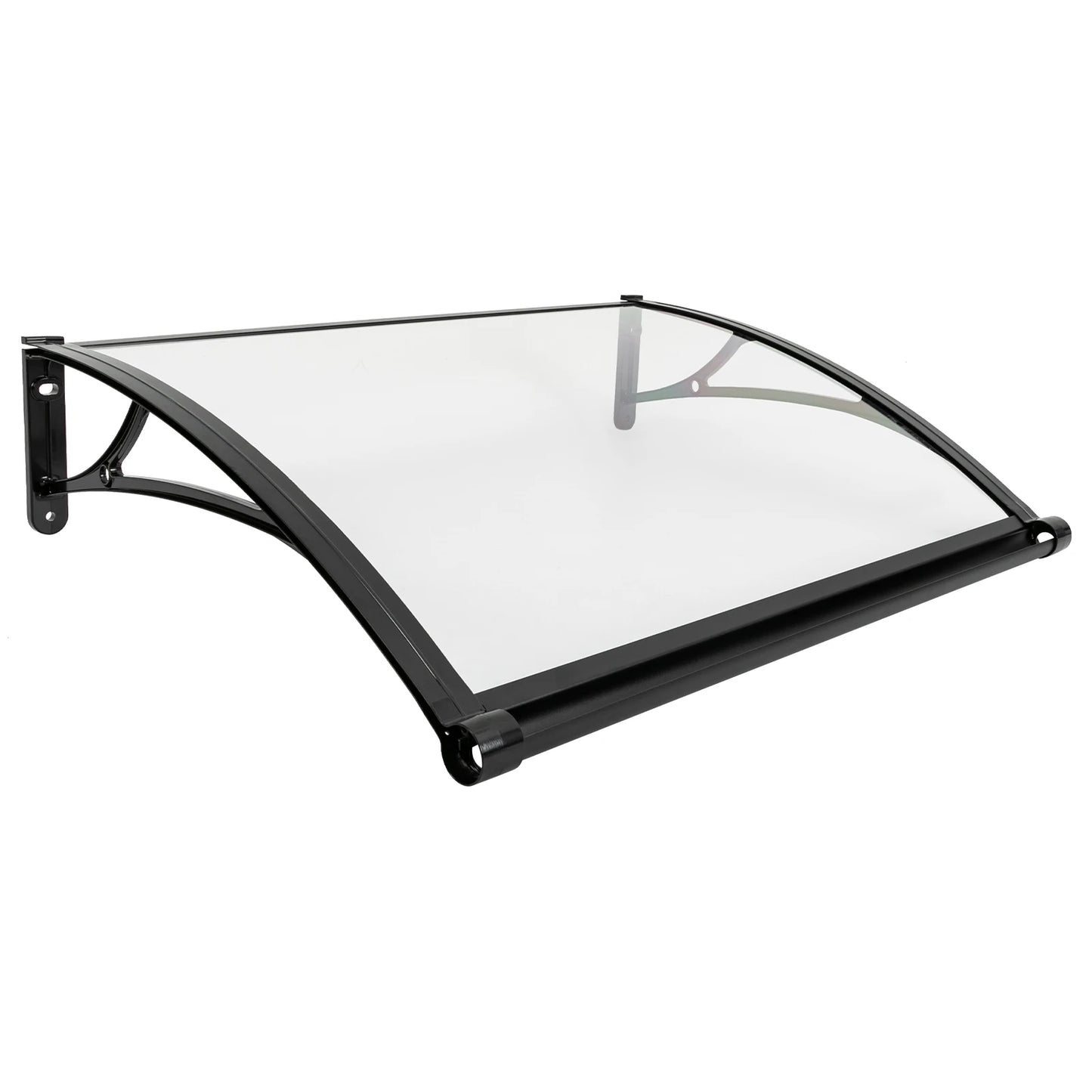 Overhang Awning Door Canopy Aluminum Alloy Rain Drainage UV Protection Rustproof Window Overhang Easy Install with Enlarged Gutter for Front Door Patio Garden