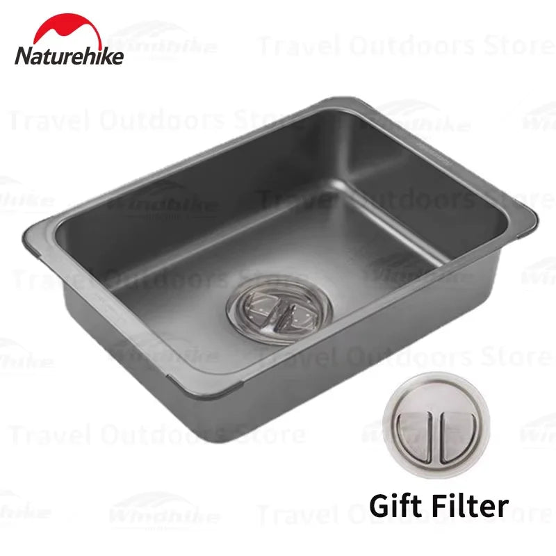 Naturehike Stainless Steel Basin Outdoor Camping Washbasin