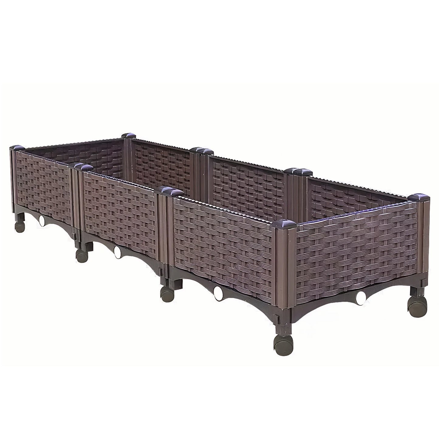 Elevated Garden Box With Drainage Plug For Outdoor Planter Beds