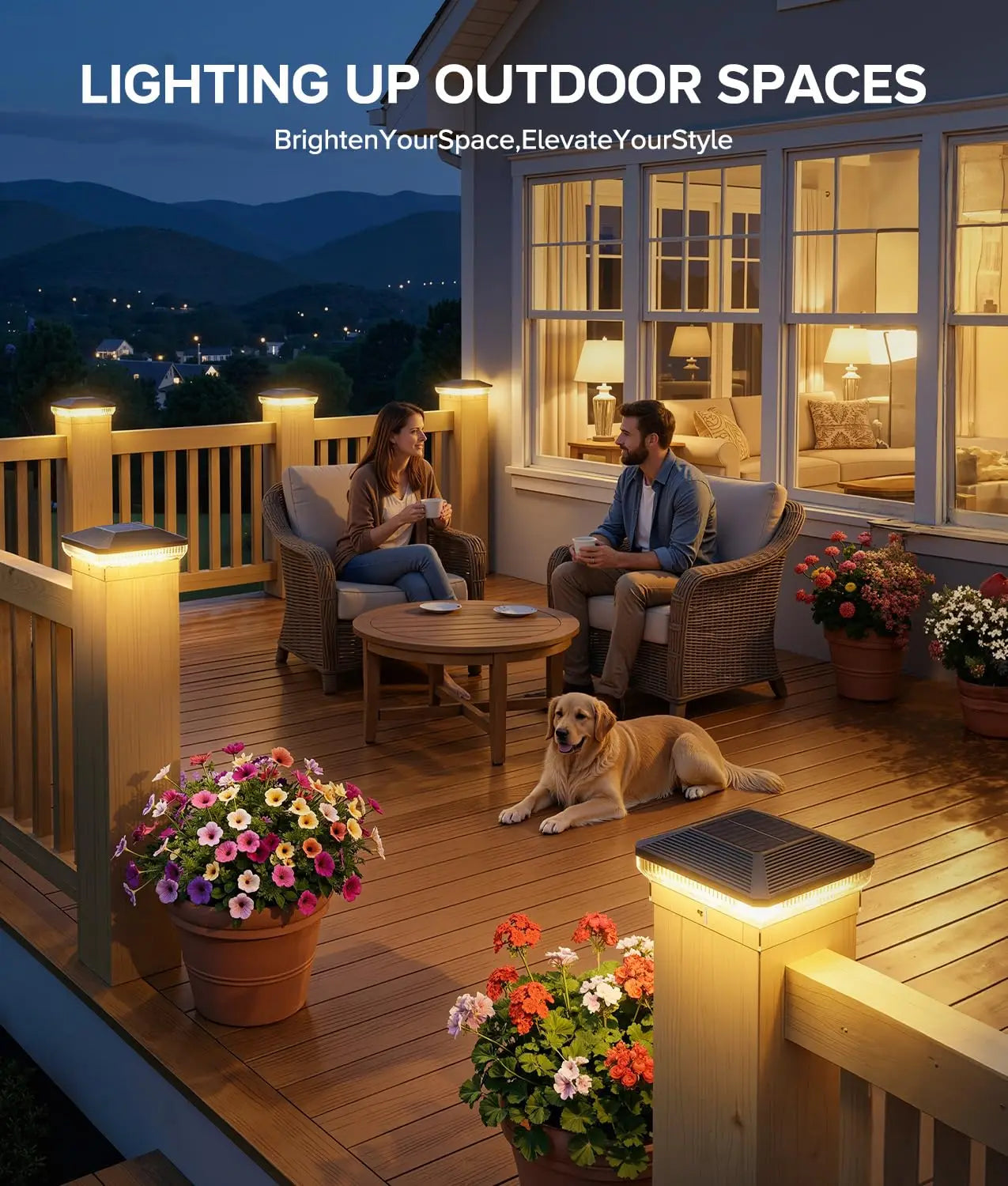 6/12 Pack Solar Post Cap Lights Outdoor with 3 Modes, 40 LEDs 4x4 Fence Post Solar Lights Outdoor Waterproof, 30 Lumens Fence Deck Post Lights Solar Powered for 4x4 3.5x3.5 Vinyl Wooden Post