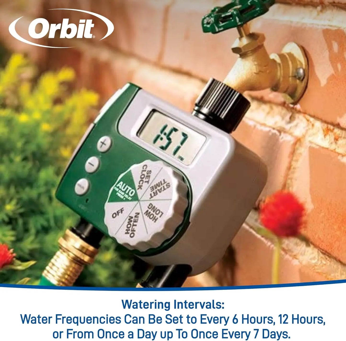Dual Outlet Digital Water Timer With LCD Screen Rain Delay