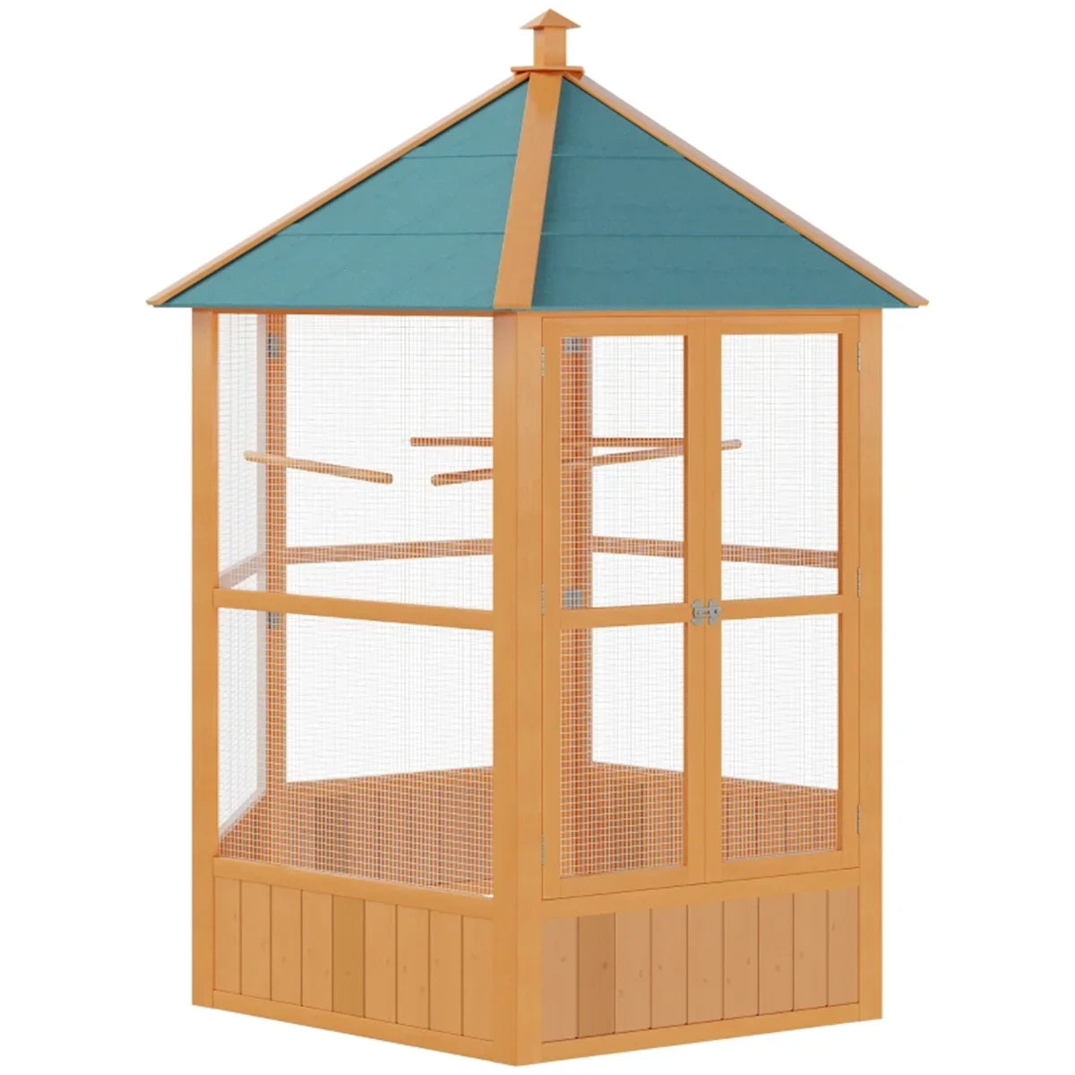 NONECN Wooden Birdcage Outdoor Aviary With Pull Out Tray