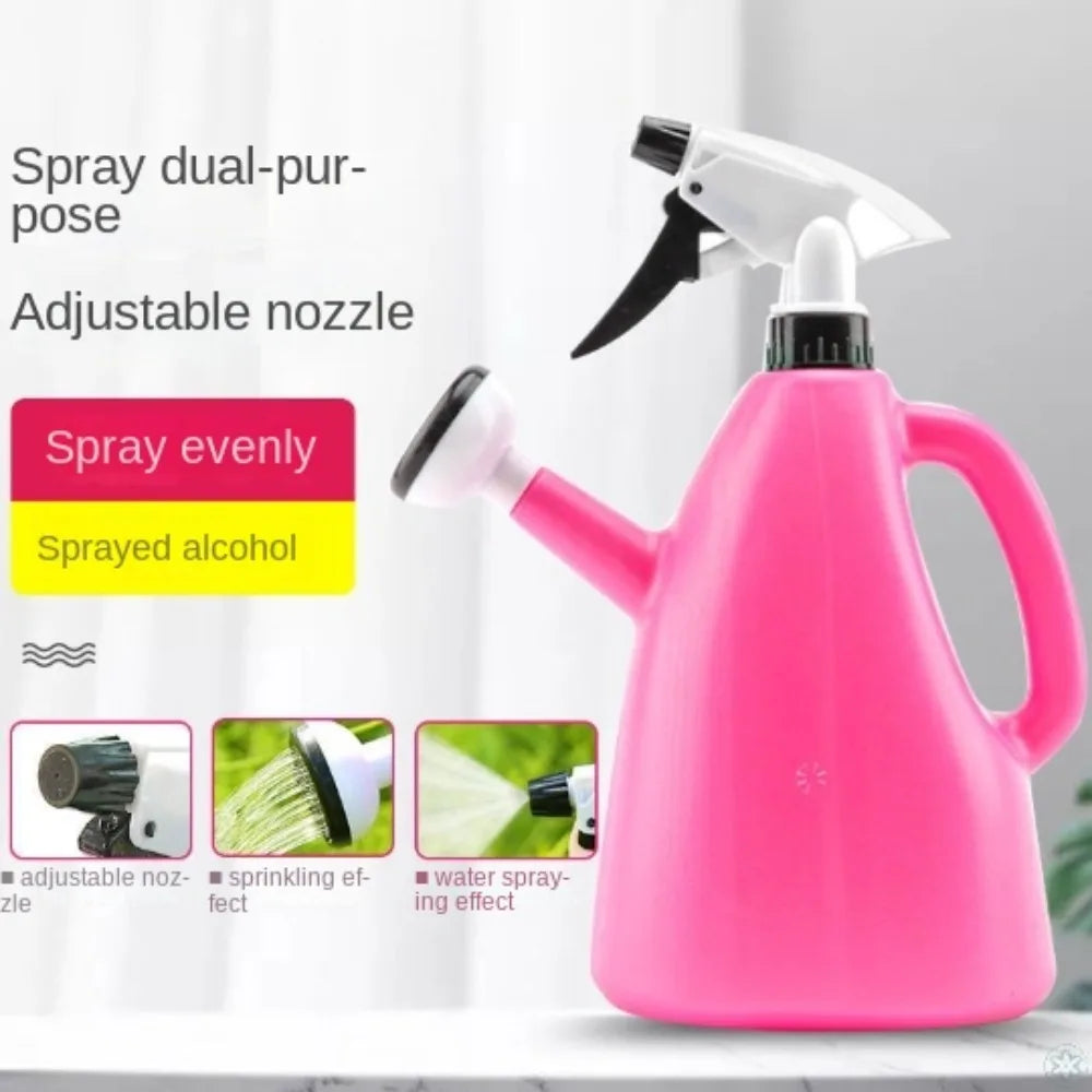 Plastic Watering Can Pot With Adjustable Spray For Garden Plants