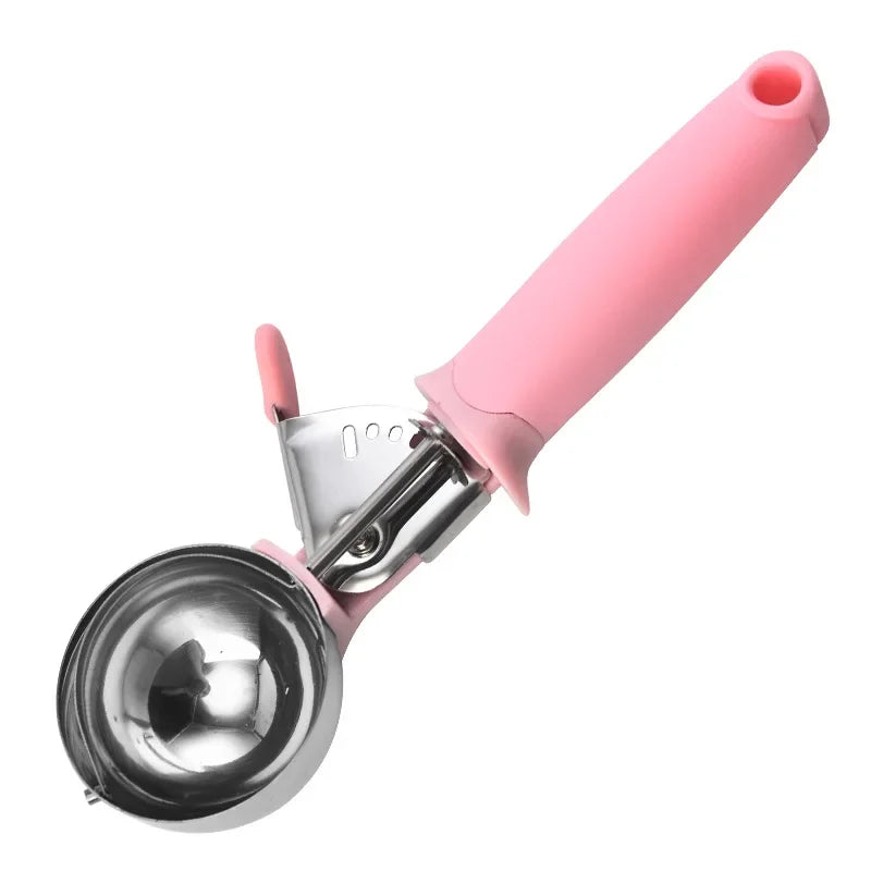 Ice Cream Scoop Stainless Steel Ice Cream Spoon Metal Icecream Cookie Scoop Melon Fruit Baller Ice Ball Maker Kitchen Gadget