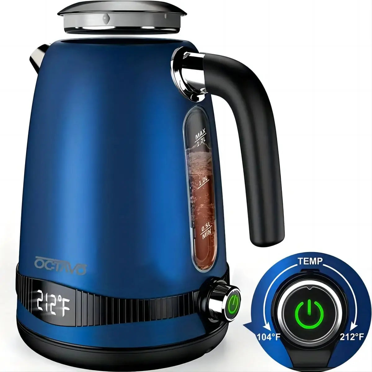 Octavo Electric Kettle With Temperature Control And LED Display