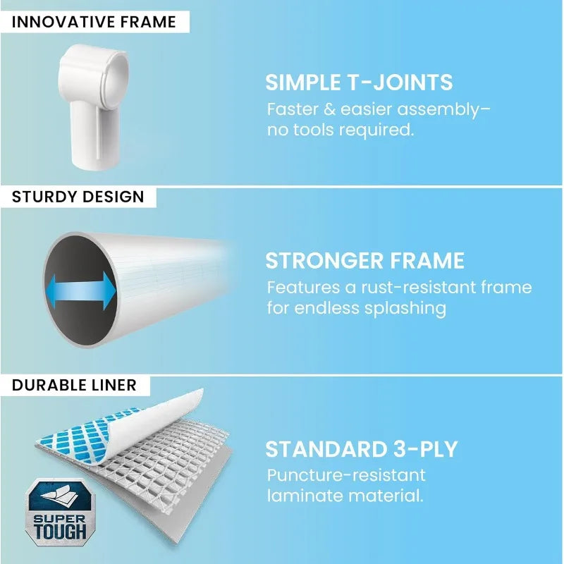 Intex Rectangular Frame Above Ground Pool With Krystal Clear Filter Pump