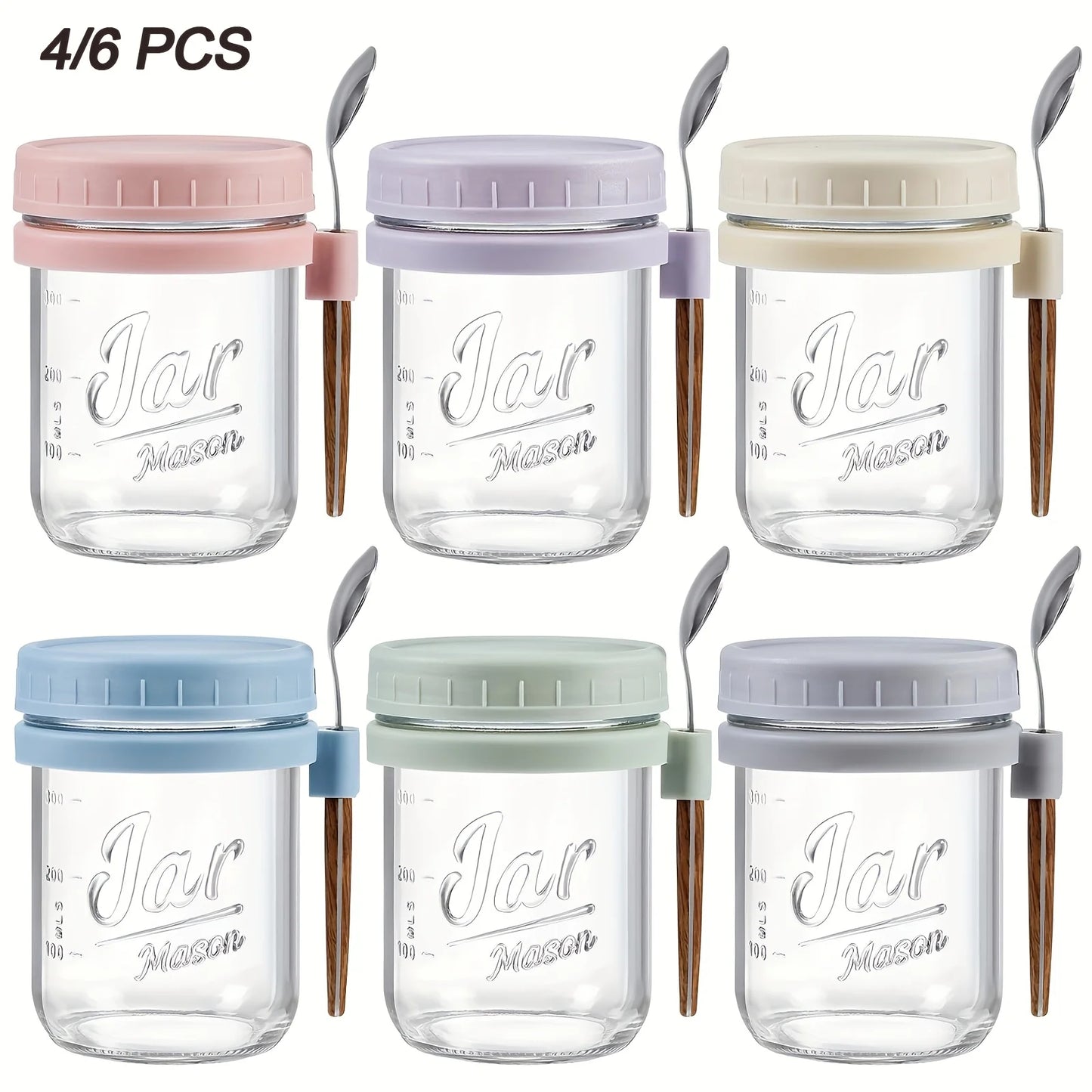 Argon Tableware Overnight Oats Cups Glass Set Of Six