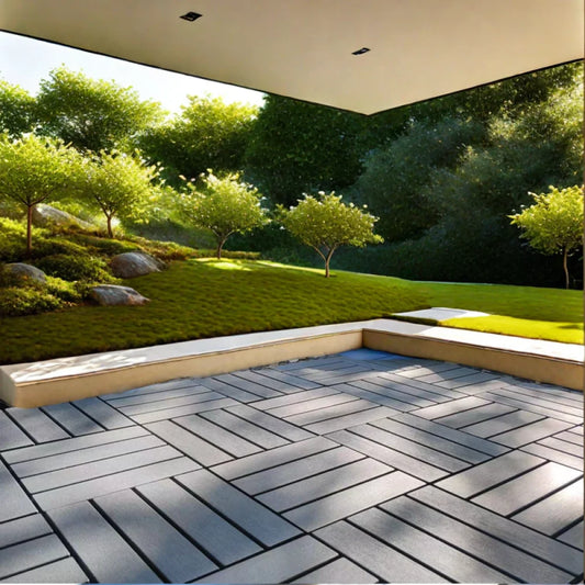 54 Pack Interlocking Plastic Deck Tiles Outdoor Waterproof