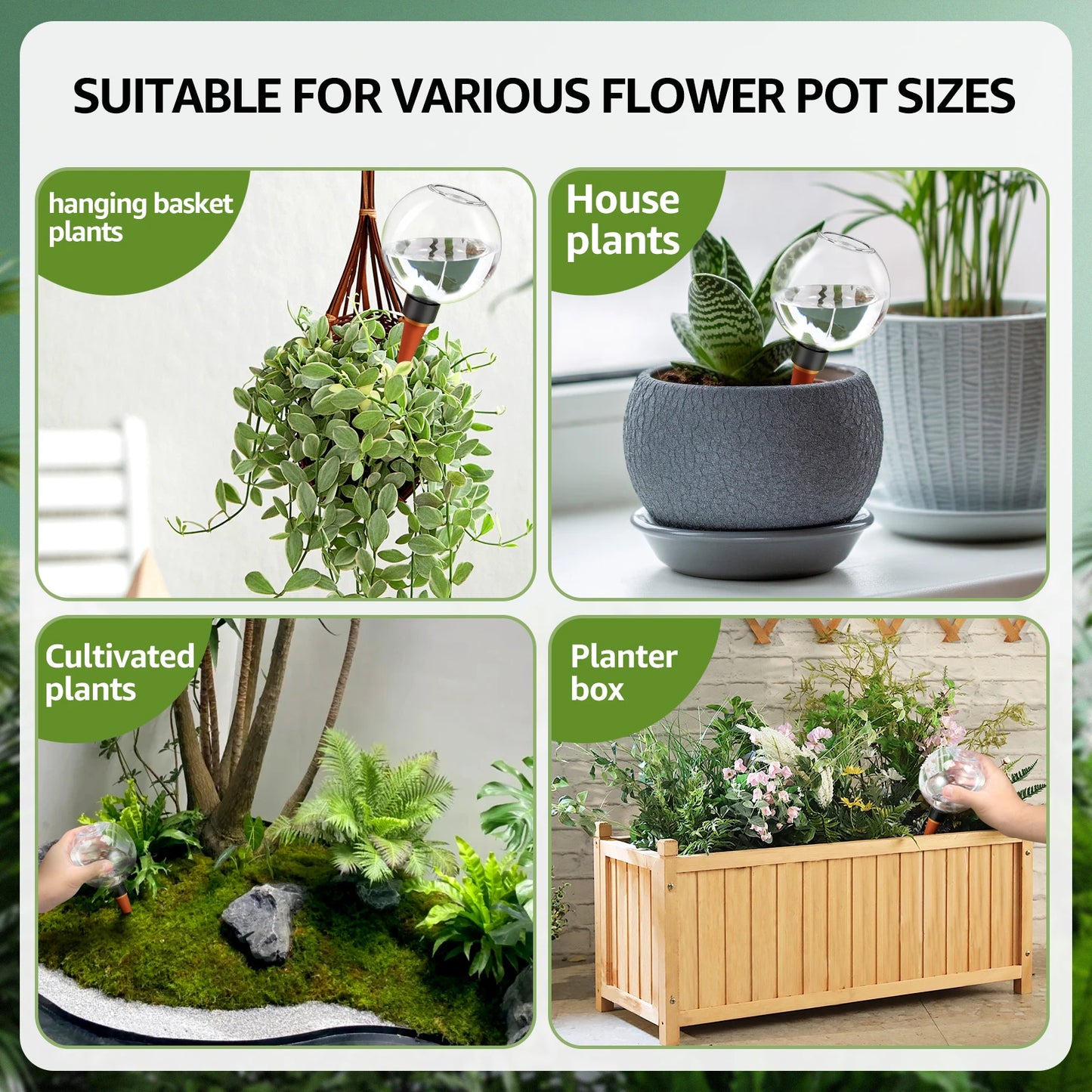 Automatic Self Watering Bulbs Drip Irrigation System for Garden Plants