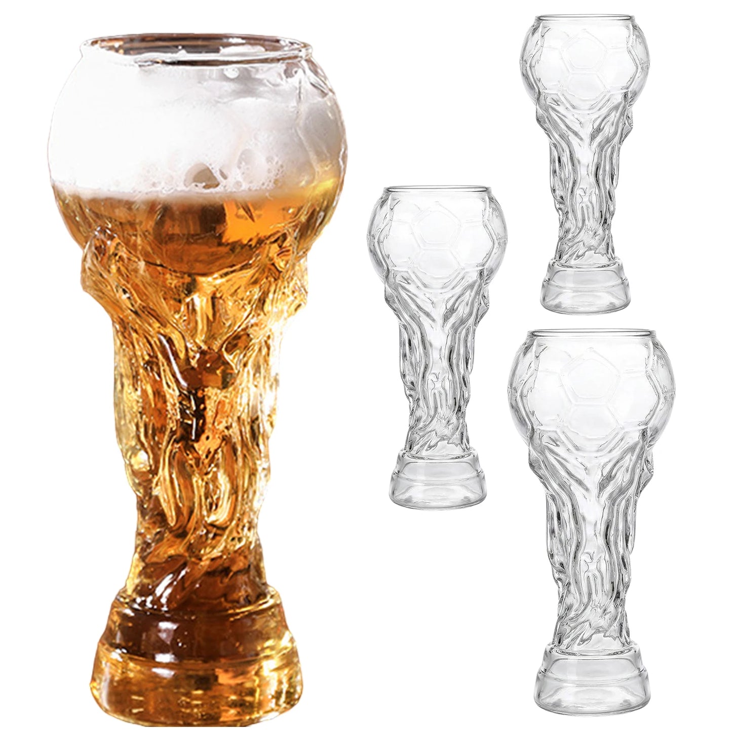 ALIILEE Trophy Football Glasses Large Capacity Sports Bar Drinkware