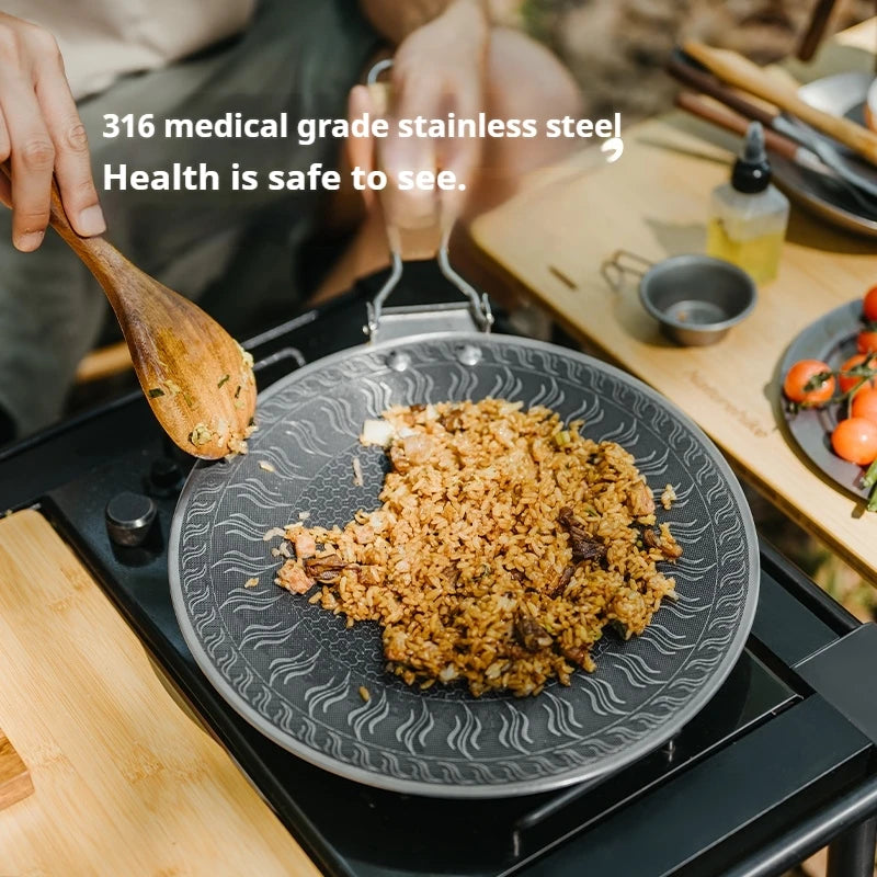 Naturehike Stainless Steel Camping Grill Pan With Honeycomb Plate