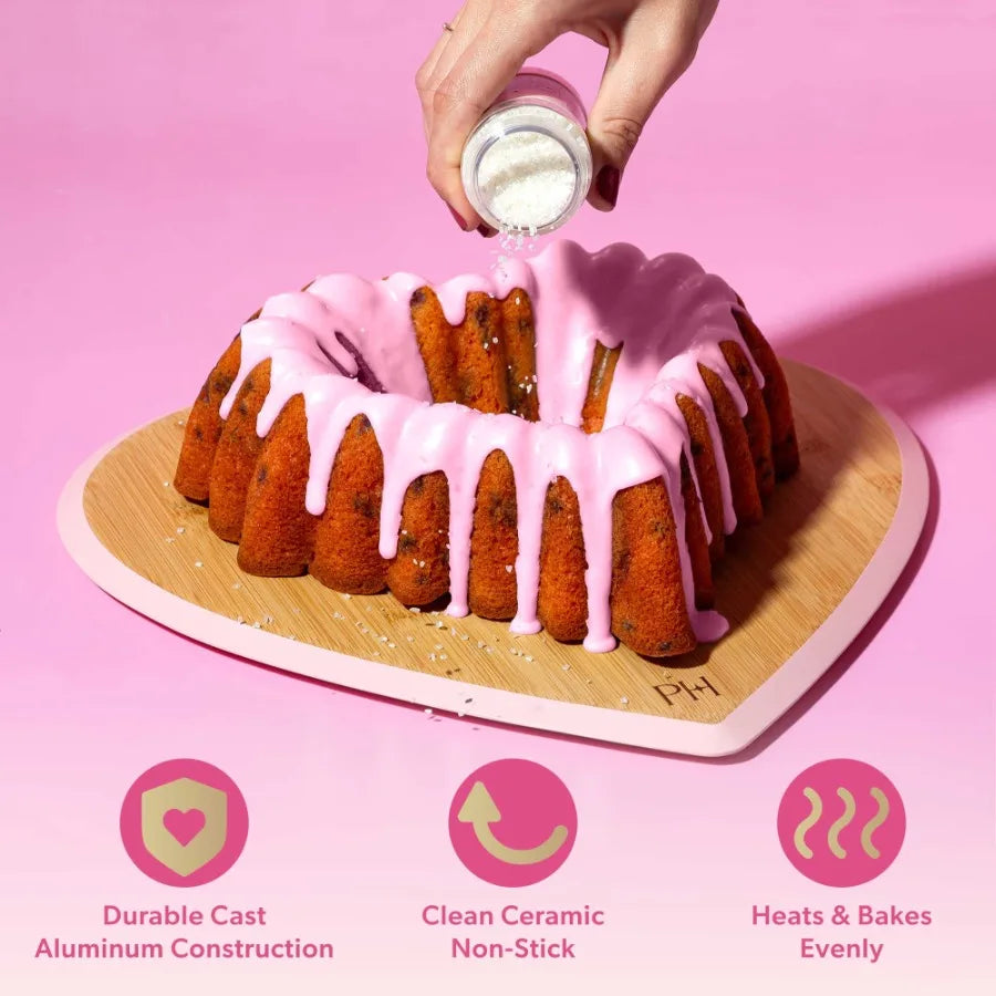 Heart Shaped Cake Pan Premium Nonstick Bakeware For Even Baking