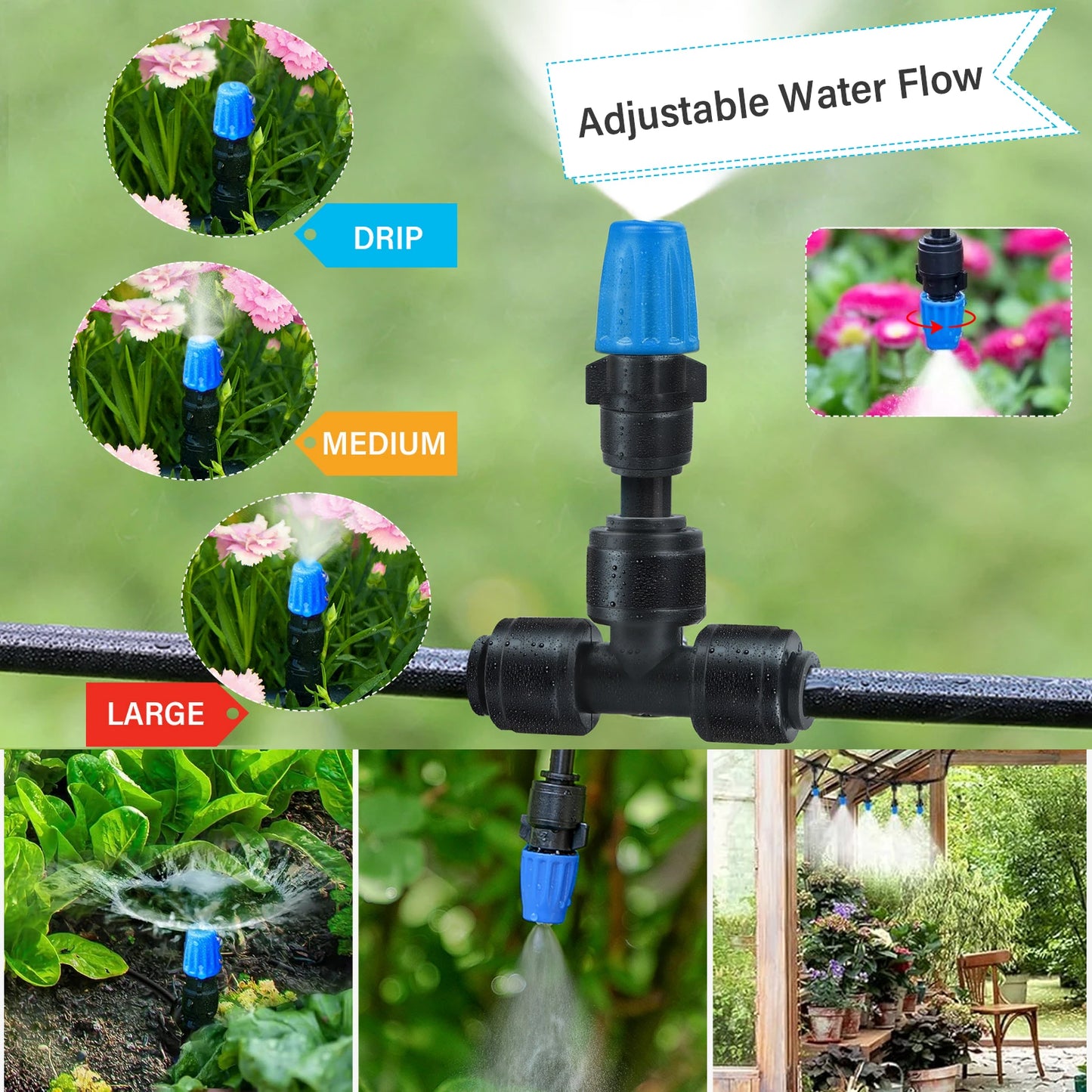 Drip Irrigation Kit for Garden Plants With Hose And Emitters