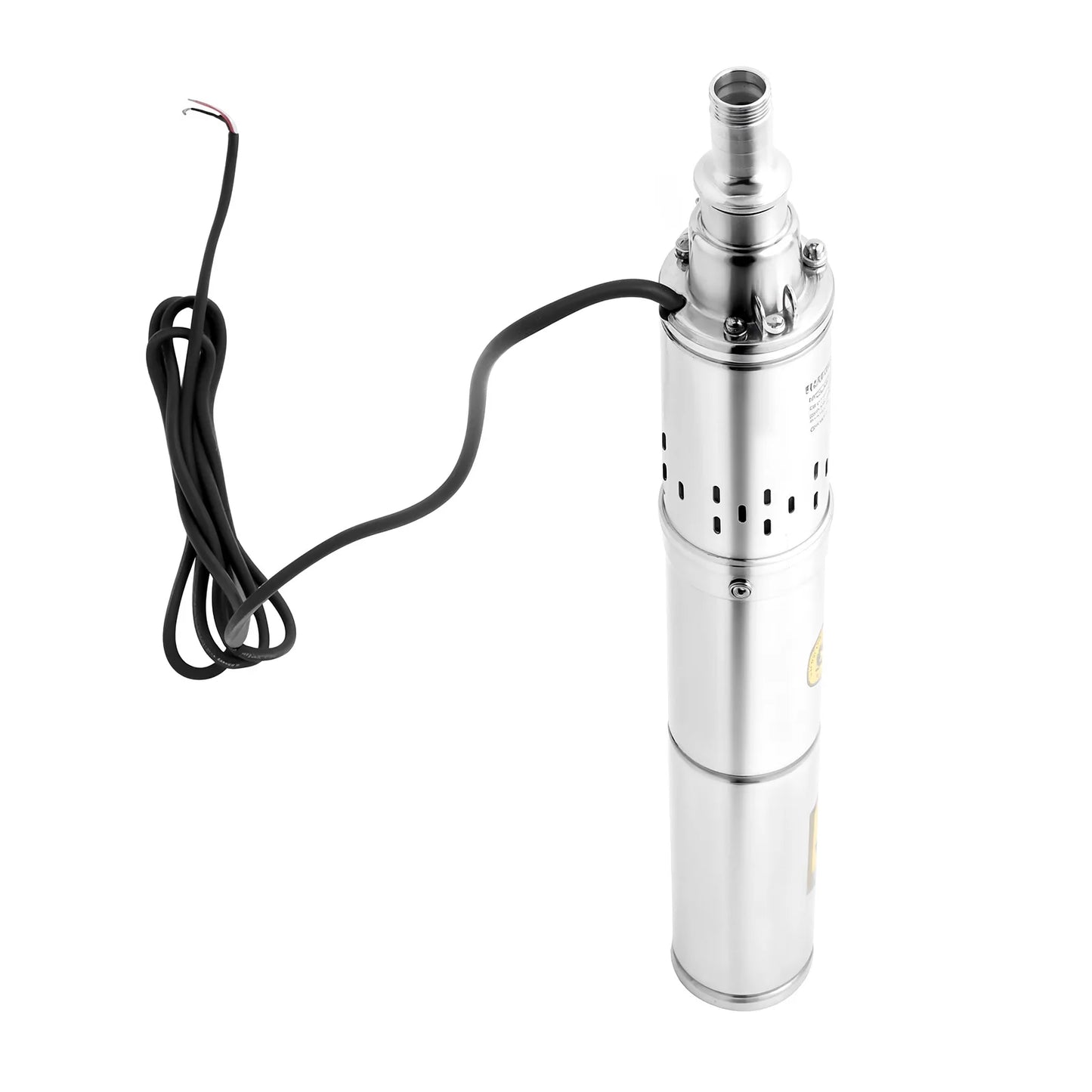 DC24V Deep Well Submersible Pump, 0.37KW Pure Copper Motor, 65m Max Head 2850RPM Overheat Protection Water Pump for Farm Irrigation Home Water Supply
