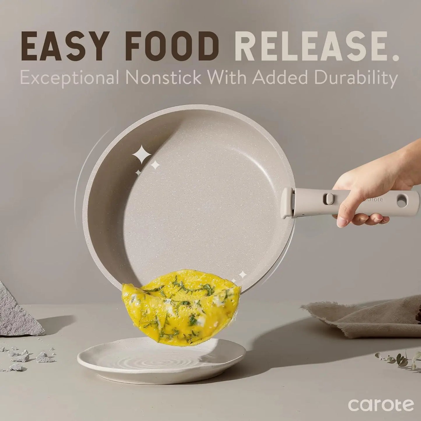 Detachable Handle Nonstick Pots And Pans Set For Induction Cooking
