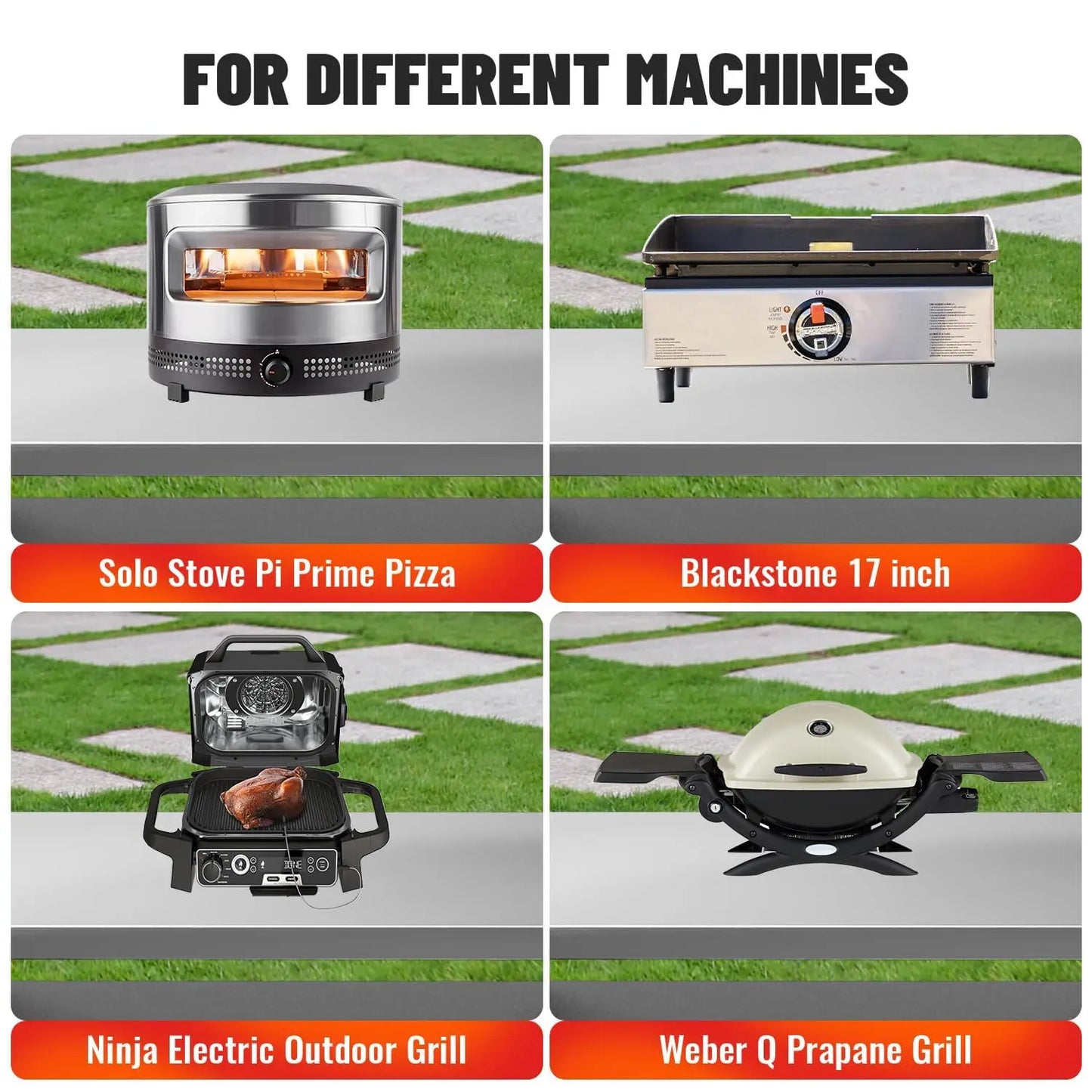 Outdoor Grill Cart With Cabinet And Lockable Wheels Stainless Steel