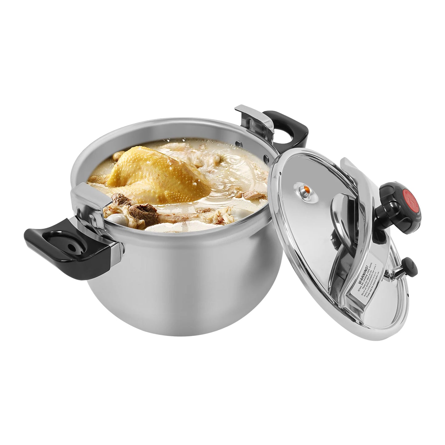 Bymaocar Stainless Steel Pressure Cooker 60KPa Large Capacity Pot