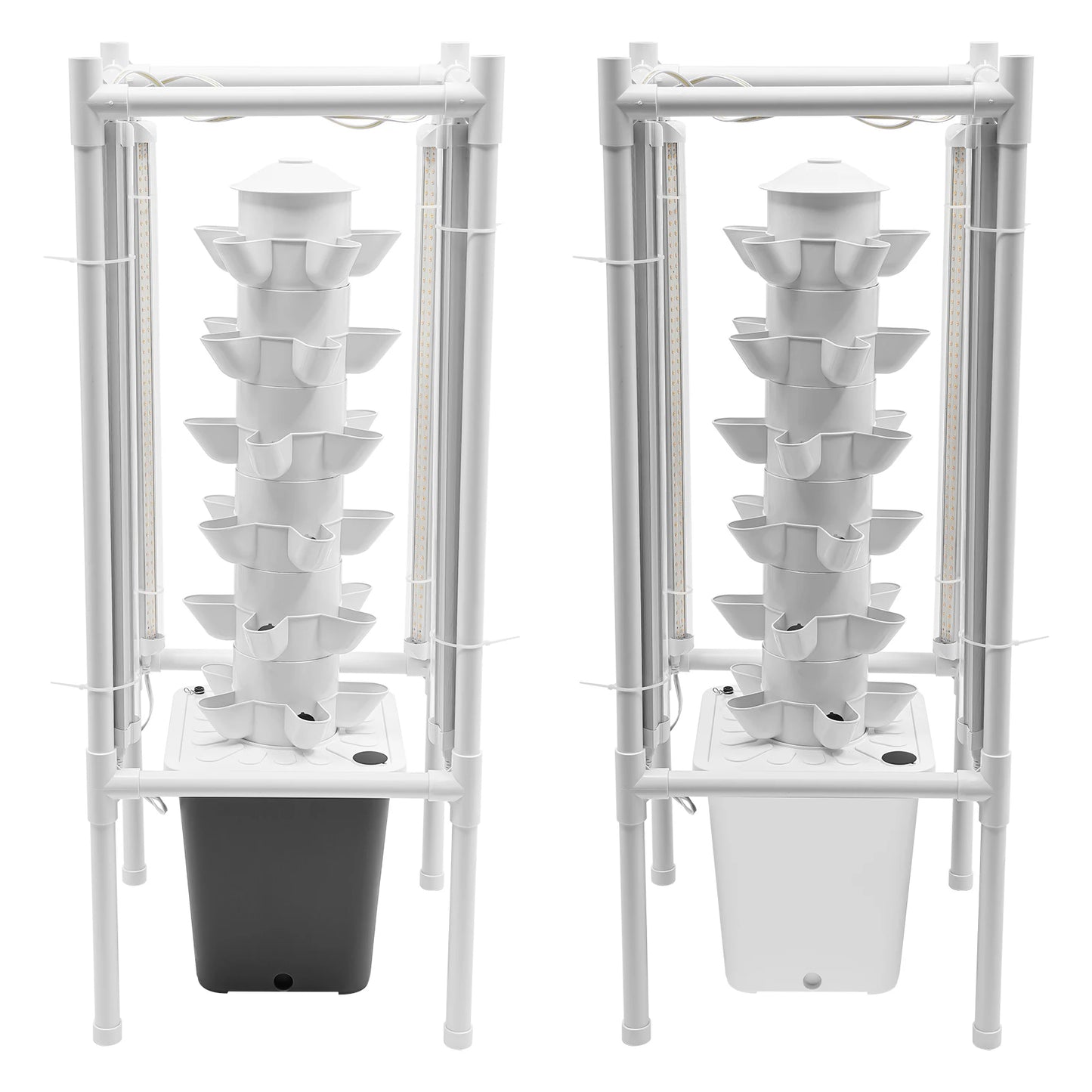 Hydroponics Vertical Growing Kit With Six Tiers And Thirty Holes