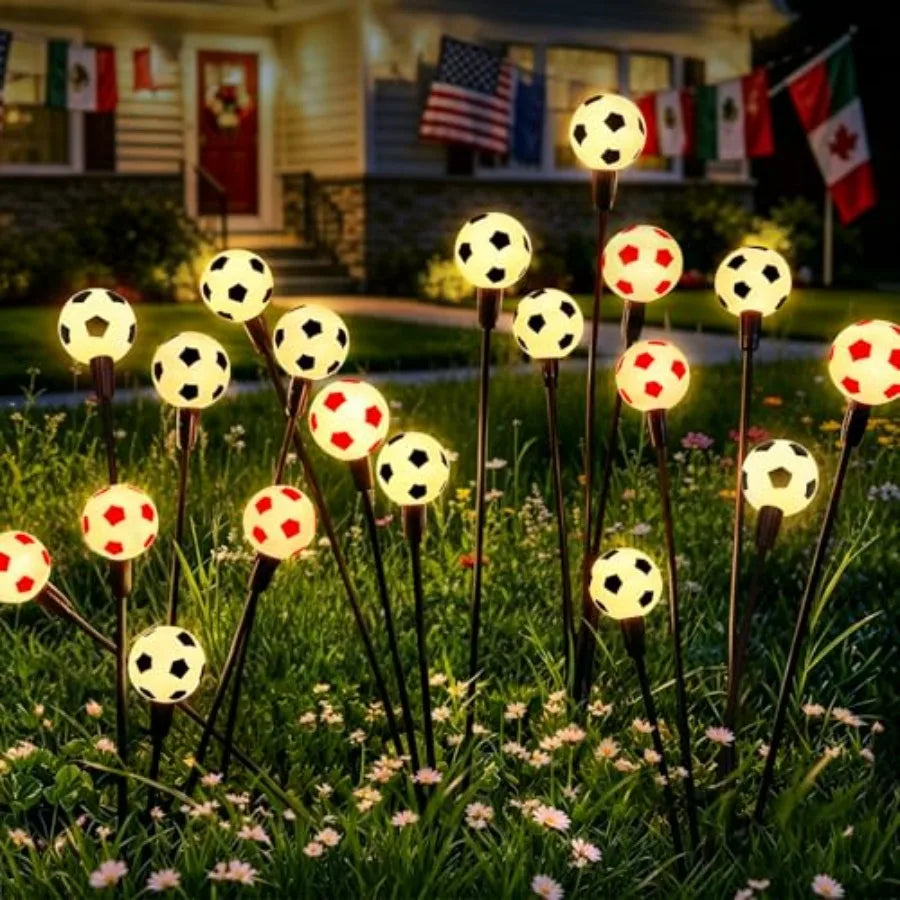 Solar Lights Outdoor 4 Pack, 32 LEDs,Solar Garden Lights, Outdoor Decorations, Firefly Light for Patio Decor, Big Bulb, Unique