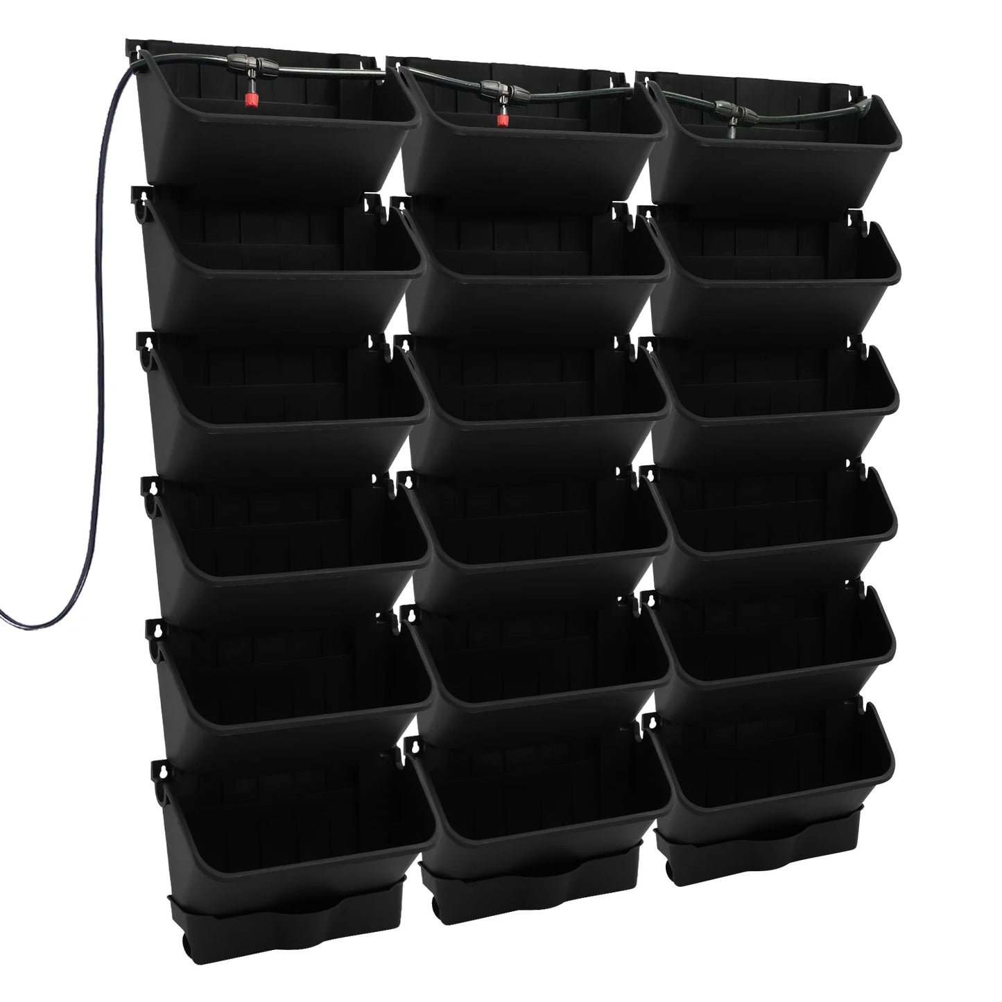 Bymaocar 18-Pot Vertical Wall Planter With Self-Watering Timer Kit