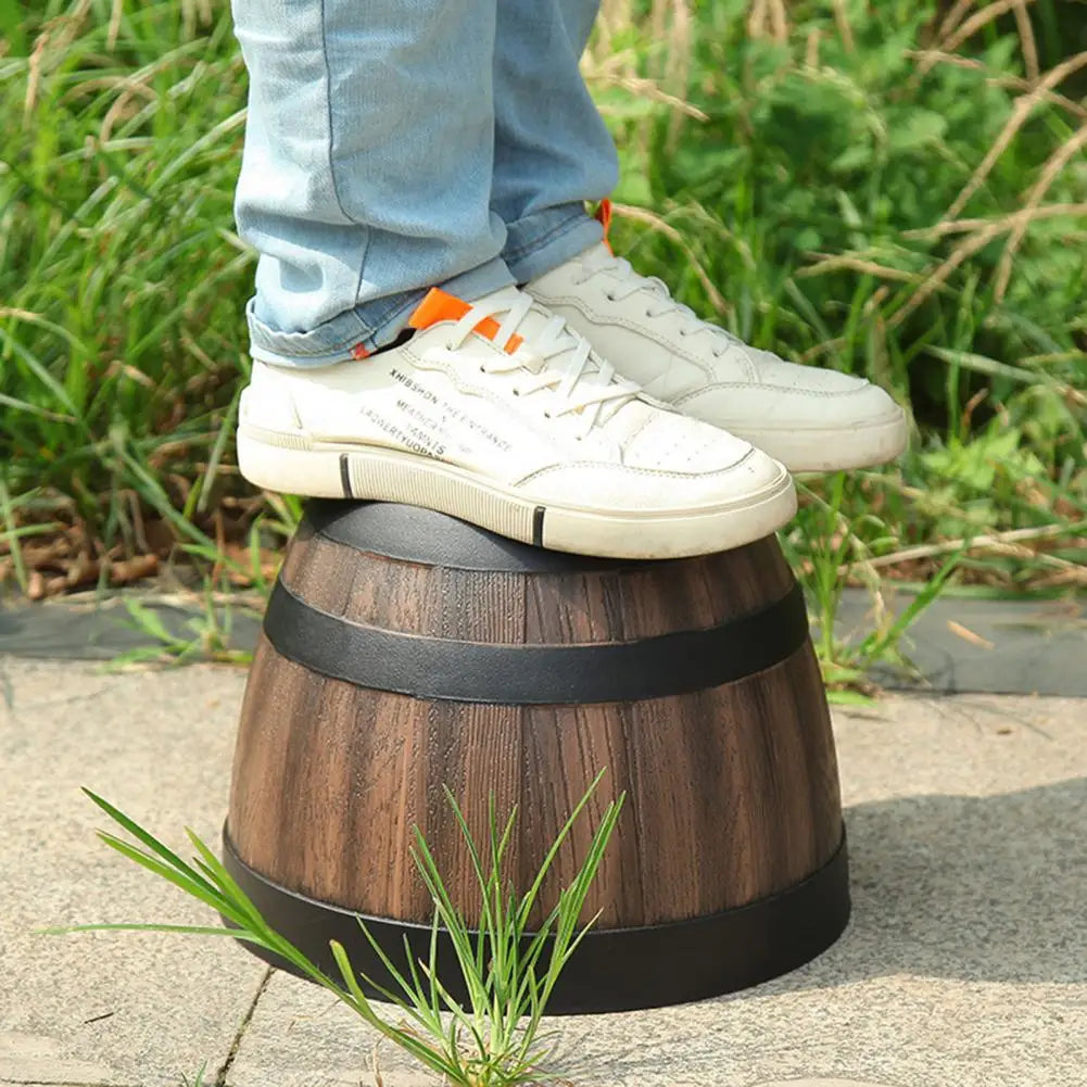 Rustic Farmhouse Whiskey Barrel Planter With Drainage Holes Plastic