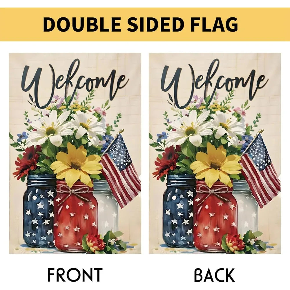 Patriotic Summer Garden Flag for Outdoor Holiday Celebrations