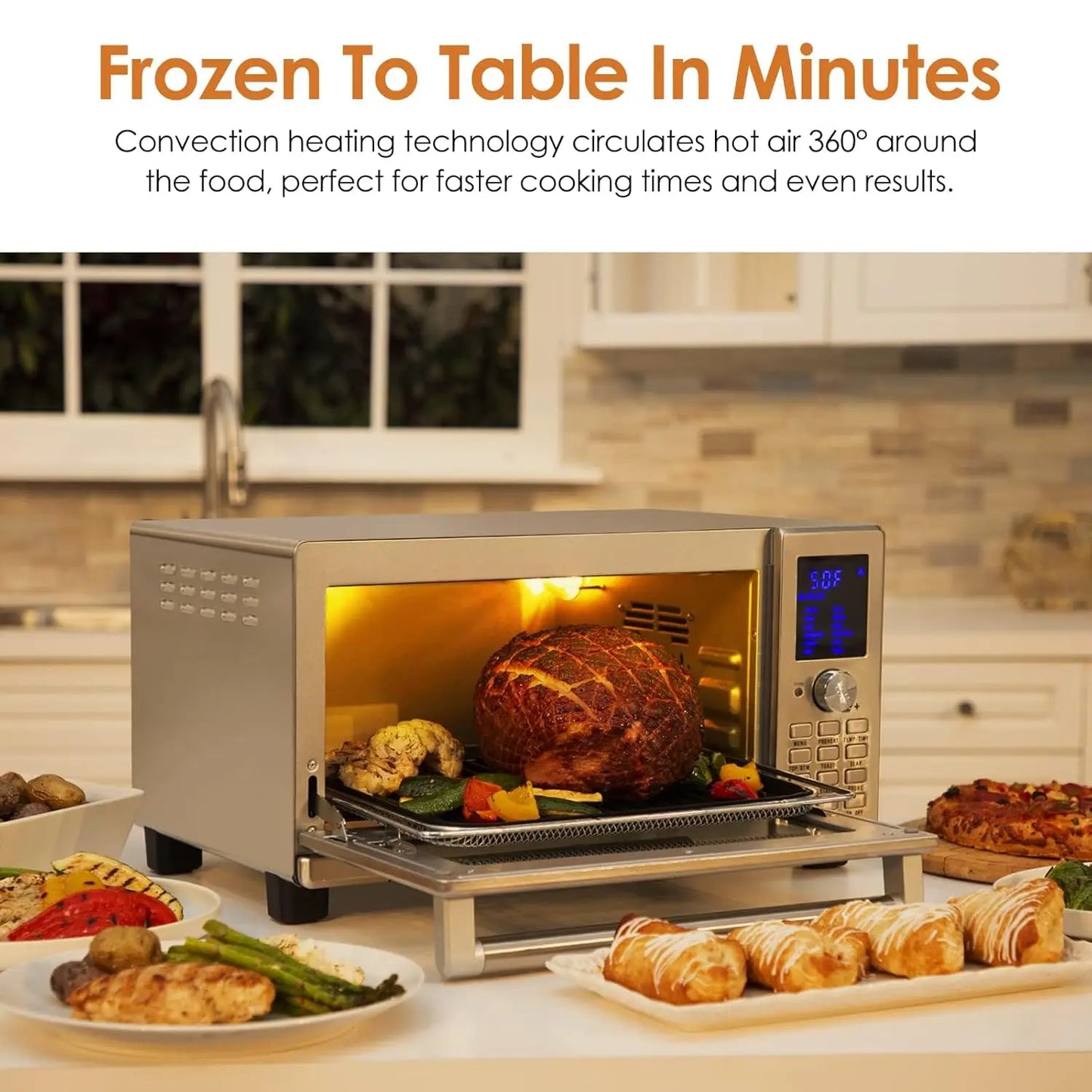 12-in-1 Air Fryer Toaster Oven With Smart Thermometer