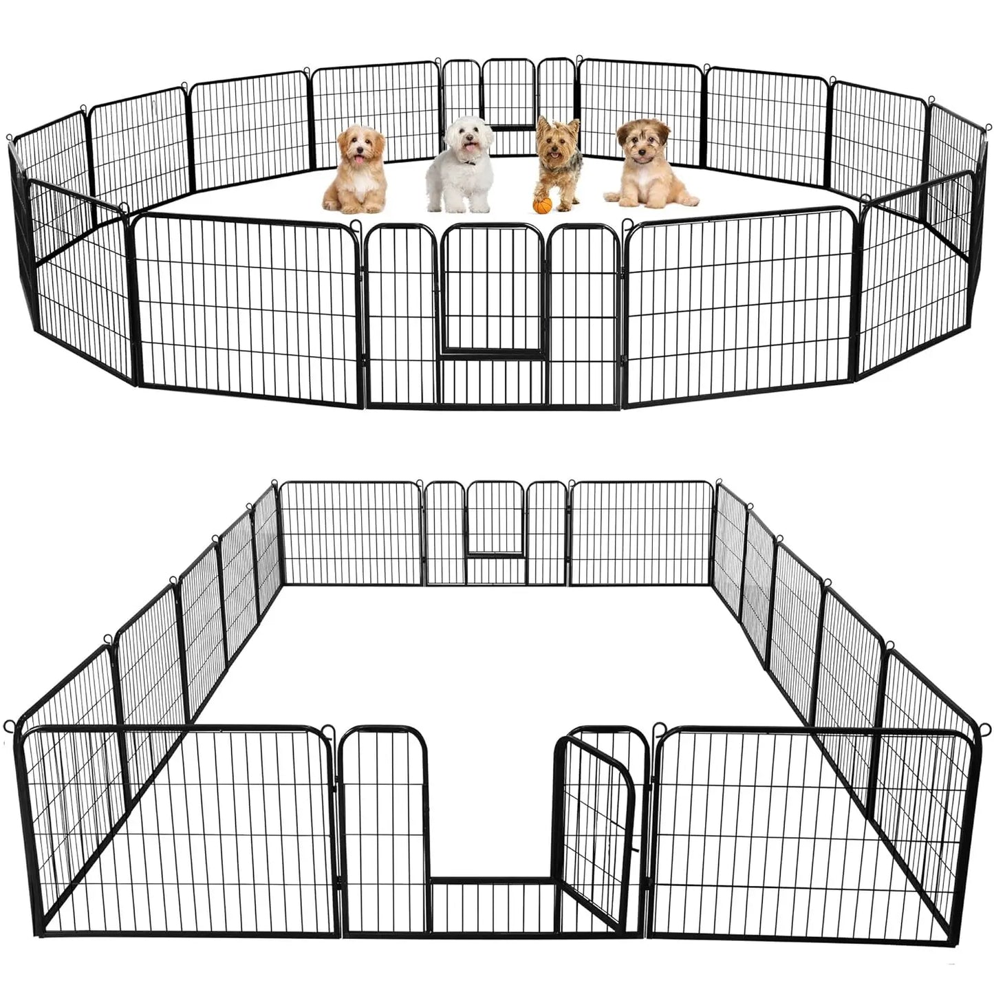 Dog Playpen Outdoor Metal Pet Fence Heavy Duty Durable Pen