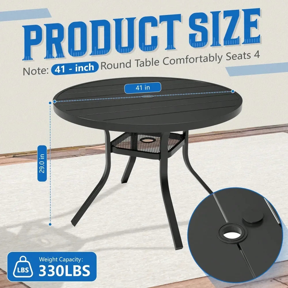 XMSJ Outdoor Dining Table Weather Resistant Patio Furniture
