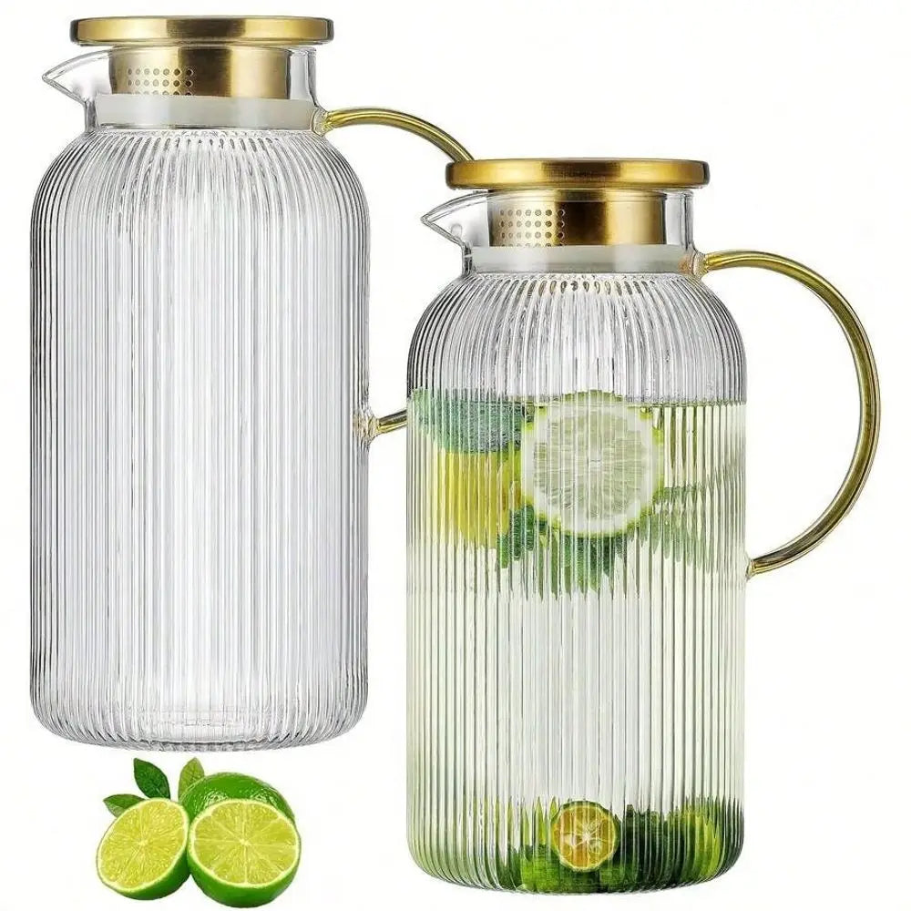 Glass Pitcher Set With Lid For Cold Brew Lemonade Today