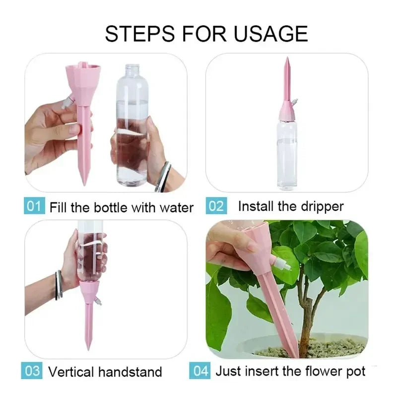 3Pcs Adjustable Drip Irrigation System Automatic Self Watering Spikes for Plants Indoor Outdoor Potted Plants Irrigation System Gardening Tools and Equipment