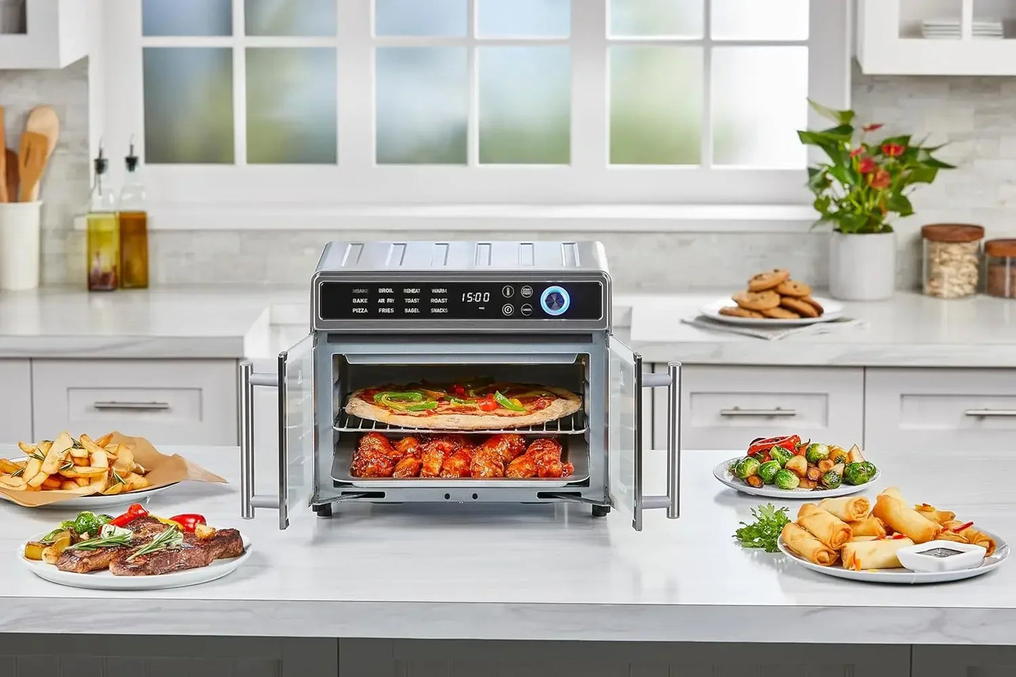 Crisp N Bake Air Fryer Toaster Oven Combo 12 In 1 Countertop