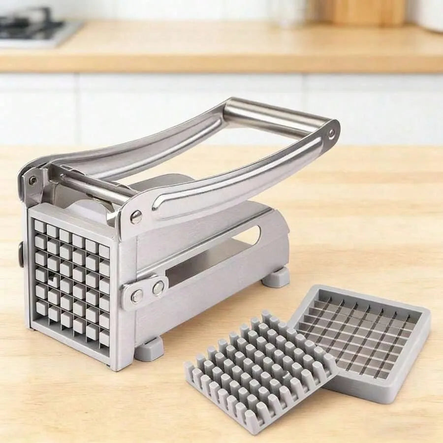 Commercial Grade Stainless Steel French Fry Cutter With 2 Blades, Heavy Duty Potato Slicer Vegetables BXIE